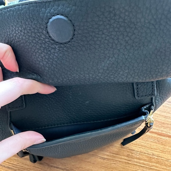 TORY BURCH Half Moon Black Medium Satchel Crossbody Bag - Picture 13 of 16